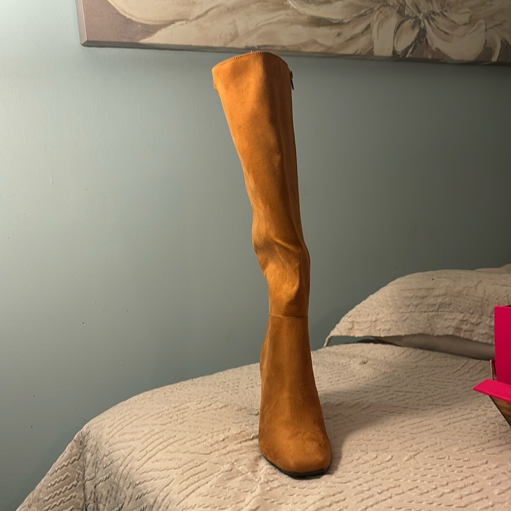 Elisabeth’s extra wide calf boots from Macy’s